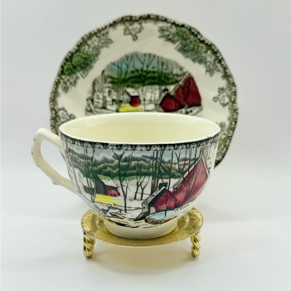Johnson Brothers Friendly Village, Porcelain Coffee Tea Cup & Saucer - Picture 2 of 6